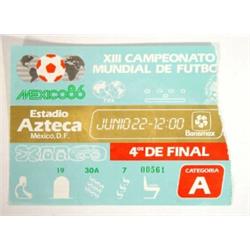 1986 World Cup , England versus Argentina ticket - 'Hand of God Game'…