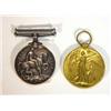 Image 1 : World War I military medal group comprised War medal and Victory medal awarded to Pte. M. I. Smit…