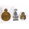 Miniature silver Victoria Cross military pendant with two other badges…