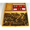 Box of assorted military brass pips and a selection of enamel Masonic badges…
