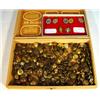 Image 1 : Box of assorted military brass pips and a selection of enamel Masonic badges…