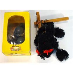 Boxed Pelham mouse puppet and a Pelham black French poodle puppet…