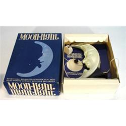 Boxed early plastic moonlight nightlight, 28cm high…