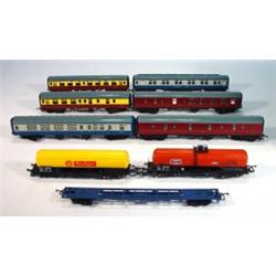 Selection of Hornby Dublo and other tankers, carriages etc…