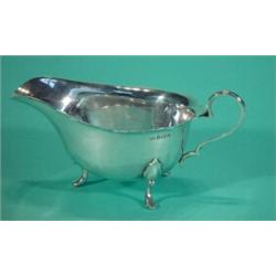 Silver three footed sauce boat, Birmingham 1903…