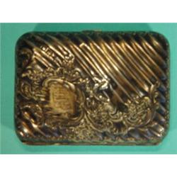 Rectangular silver cigarette case embossed with flowers, London 1898…