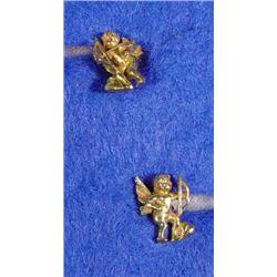 Small pair of gold Cupid earrings…