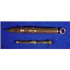 Image 1 : Gold coloured propelling pencil, Percy Edwards & Co, and a 9ct coloured amber set pencil…