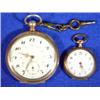 Image 1 : Gentleman's Continental silver pocket watch and a lady's silver fob watch…