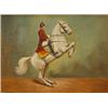 Gilt framed oil on canvas 'Gentlemen on White Rearing Horse, Spanish Riding School', Au Nab Levad…