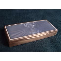 Sterling Silver & Guilloche Enamel Box,