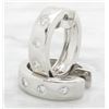 Image 4 : 0.33ctw Diamond Huggie Earrings - 14KT White Gold