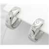 Image 7 : 0.33ctw Diamond Huggie Earrings - 14KT White Gold