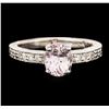 Image 2 : 14KT White Gold 1.73ct Padparadscha and Diamond Ring