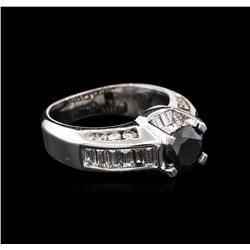 3.71ctw Fancy Black Diamond Ring - 14KT White Gold