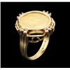 Image 4 : 14KT Yellow Gold 0.52ctw Diamond and Cubic Zirconia Coin Ensemble