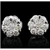 Image 1 : 14KT White Gold 0.44ctw Diamond Earrings