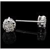 Image 2 : 14KT White Gold 0.44ctw Diamond Earrings