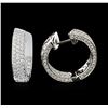 Image 1 : 2.86ctw Diamond Earrings - 18KT White Gold