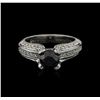Image 2 : 1.86ctw Black Diamond Ring - 14KT White Gold