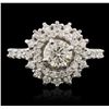 Image 2 : 14KT White Gold 1.56ctw Diamond Ring