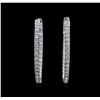 Image 2 : 14KT White Gold 1.76ctw Diamond Earrings