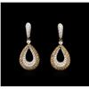 Image 1 : 3.62ctw Diamond Earrings - 18KT White Gold