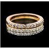Image 1 : 14KT Three-Tone Gold 0.70ctw Diamond Rings