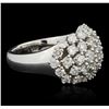 Image 1 : 14KT White Gold 3.18ctw Diamond Ring