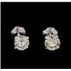 Image 1 : 0.76ctw Diamond Stud Earrings - 14KT White Gold