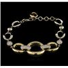 Image 1 : 0.60ctw Diamond Bracelet - 14KT Two-Tone Gold