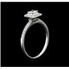 Image 3 : 0.45ctw Diamond Ring - 14KT White Gold