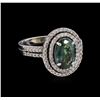 Image 1 : 1.98ct Alexandrite and Diamond Ring - 14KT White Gold
