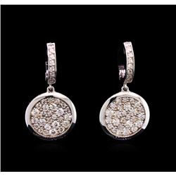 1.24ctw Diamond Earrings - 14KT White Gold