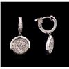 Image 2 : 1.24ctw Diamond Earrings - 14KT White Gold