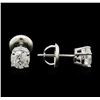 Image 2 : 1.11ctw Diamond Stud Earrings - 14KT White Gold