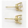 Image 2 : 1.70ctw Diamond Stud Earrings - 14KT Yellow Gold