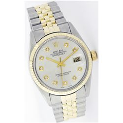 Rolex Two-Tone Diamond DateJust Men's Watch