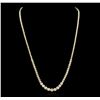 Image 2 : 14KT Yellow Gold 4.64ctw Diamond Necklace