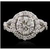Image 2 : 18KT White Gold 2.58ctw Diamond Ring