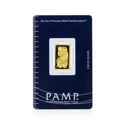 5 Gram Gold Bar - Pamp Suisse Lady Fortuna 999.9 Fine Gold