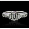 Image 2 : 18KT White Gold EGL Certified 1.93ctw Diamond Ring