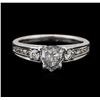 Image 2 : 14KT White Gold 1.02ctw Diamond Ring