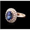 Image 1 : 14KT Rose Gold 2.93ct Tanzanite and Diamond Ring