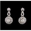 Image 1 : 0.84ctw Diamond Earrings - 14KT White Gold