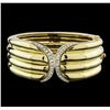 Image 1 : 1.00ctw Diamond Bangle Bracelet - 14KT Two-Tone Gold