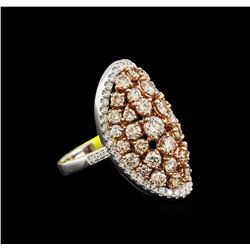 3.40ctw Fancy Yellow Diamond Ring - 14KT Two-Tone Gold