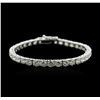 Image 1 : 18KT White Gold 14.97ctw Diamond Tennis Bracelet