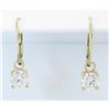Image 1 : GIA Certified 1.17ctw Diamond Earrings - 14K Yellow Gold