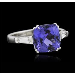 4.72ct Tanzanite and Diamond Ring - Platinum